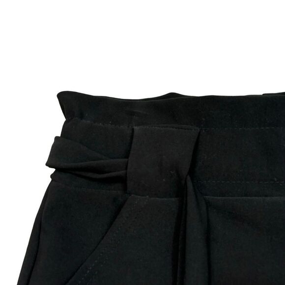 Ladies Maze Brand Black Paper‎ bag Style Skirt with Matching Belt Size Large - Picture 2 of 9
